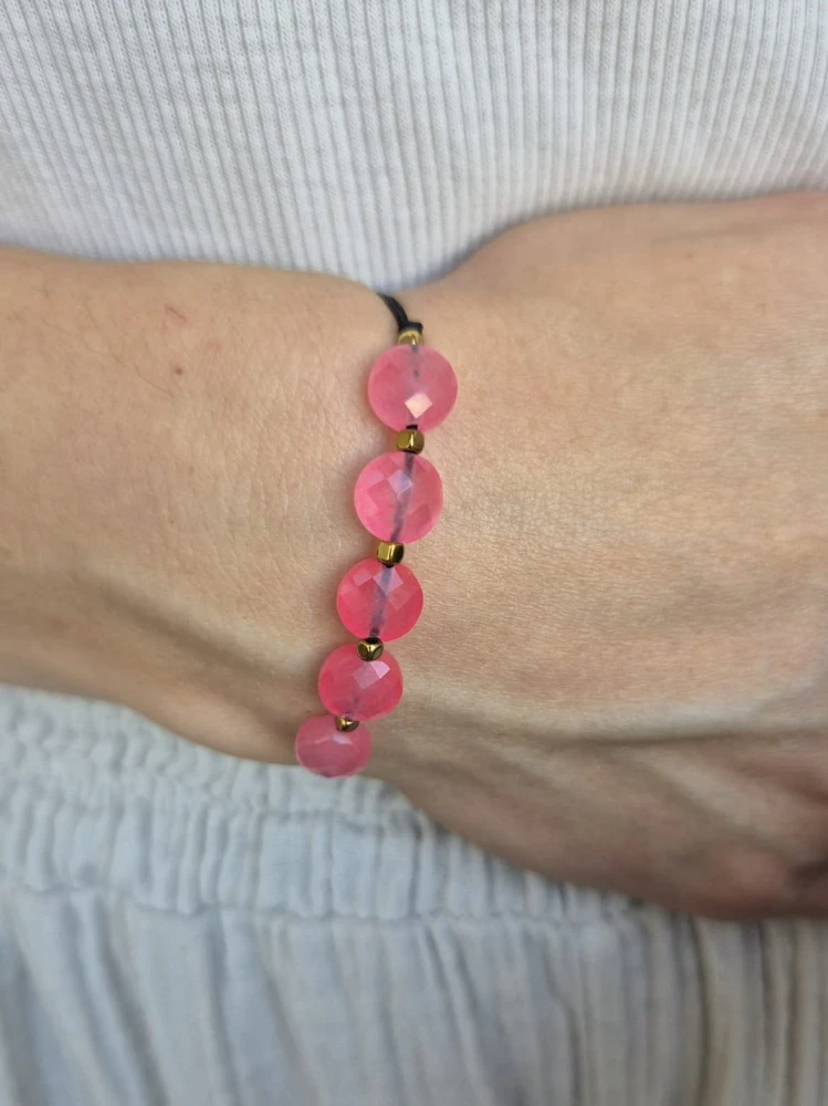 Bransoletka zodiakalna BLIŹNIĘTA agat i hematyt, shamballa regulowana – harmonia i siła