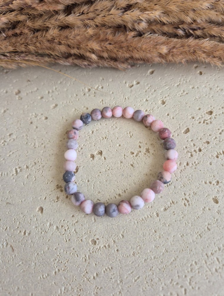 Rodonit Kamień serca - mat 6,5 mm