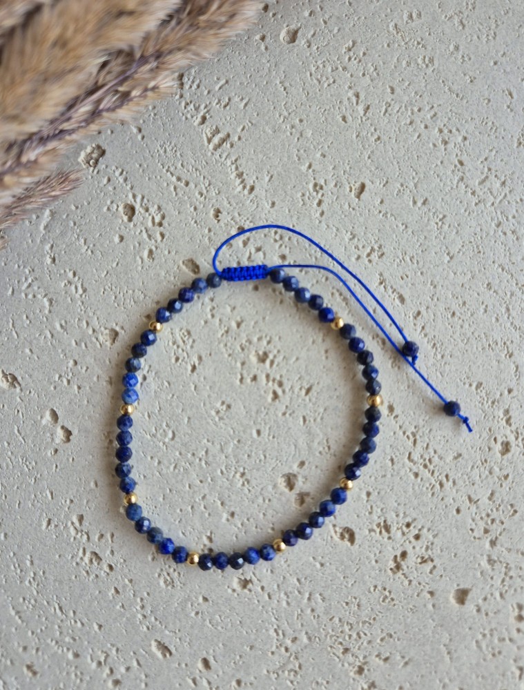 Bransoletka zodiakalna WAGA lapis lazuli shamballa regulowana – wewnętrzna siła i harmonia