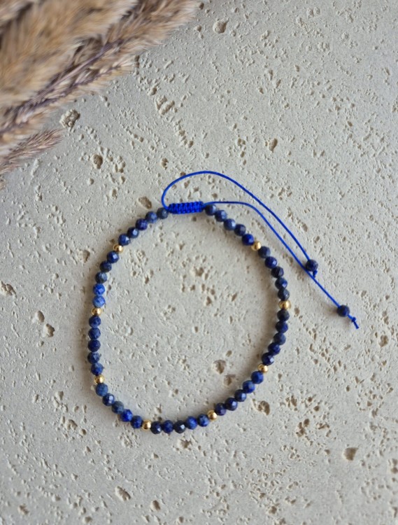 Bransoletka zodiakalna WAGA lapis lazuli shamballa regulowana – wewnętrzna siła i harmonia