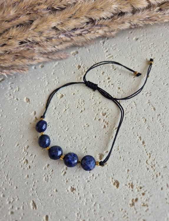 Bransoletka zodiakalna WAGA lapis lazuli shamballa regulowana – wewnętrzna siła i harmonia
