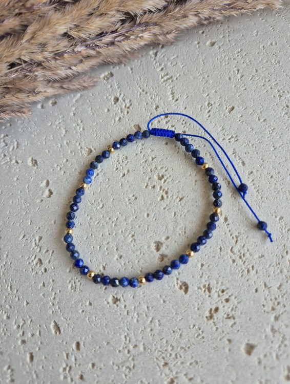 Bransoletka zodiakalna STRZELEC lapis lazuli shamballa regulowana – odwaga i szczerość