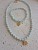 Amulet Szczęścia | Koniczyna – Krótki naszyjnik z akwamarynem i stal szlachetna