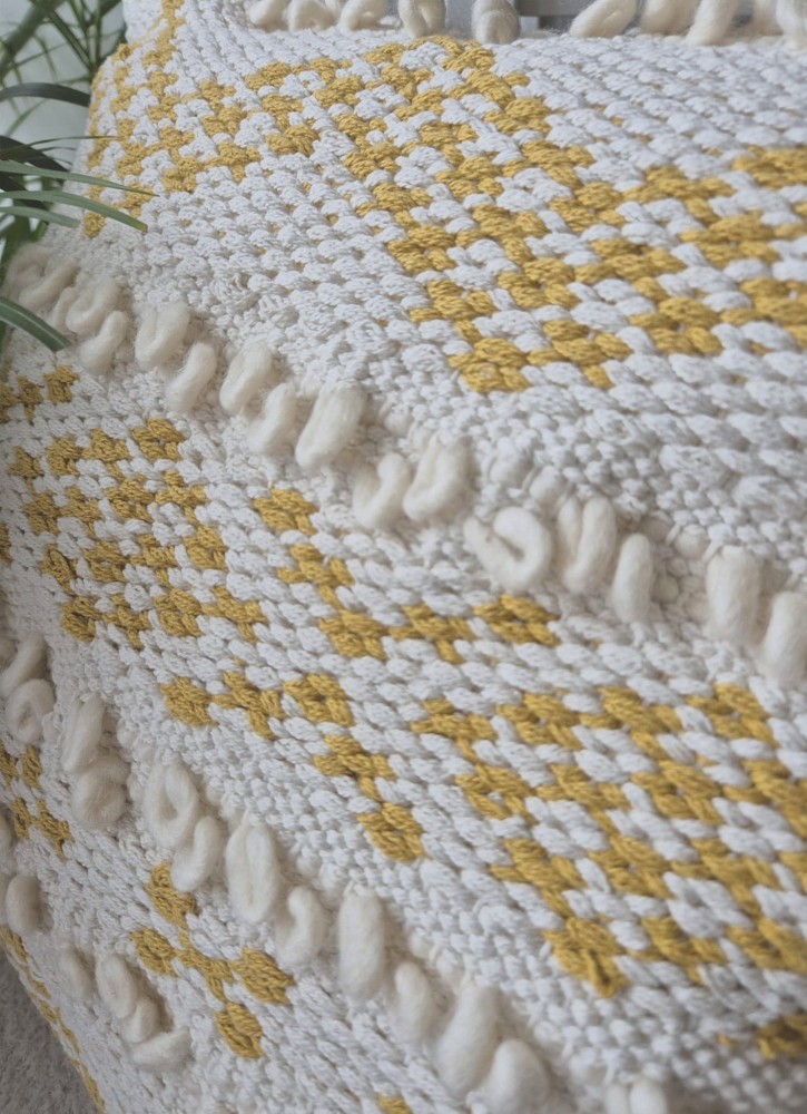 BOHO Poszewka dekoracyjna na poduszkę z wełną 45x45 z wkładem - Paco