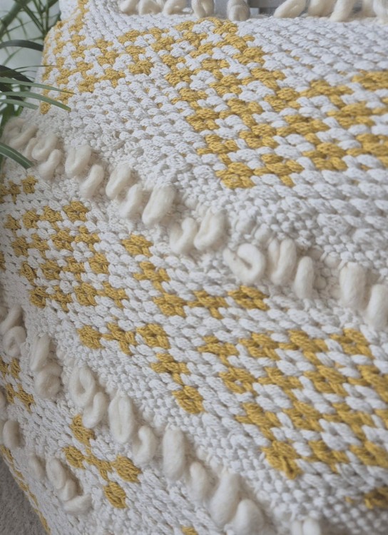 BOHO Poszewka dekoracyjna na poduszkę z wełną 45x45 z wkładem - Paco