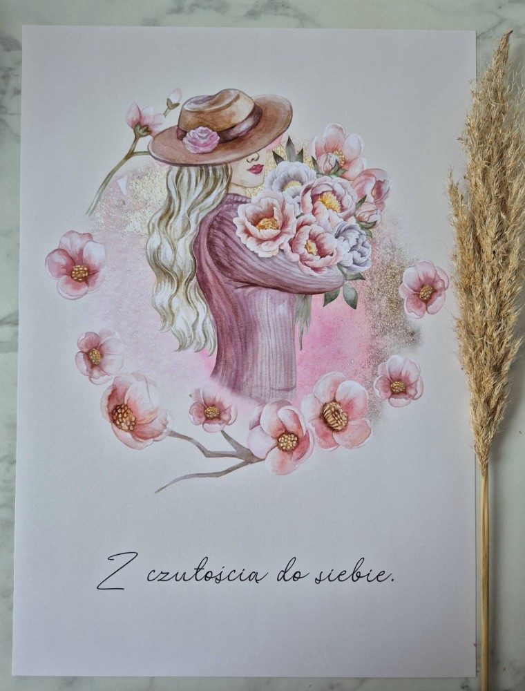 Z czułością do siebie. - plakat a4/a3