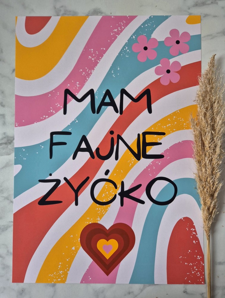 Mam fajne żyćko - plakat a4/a3